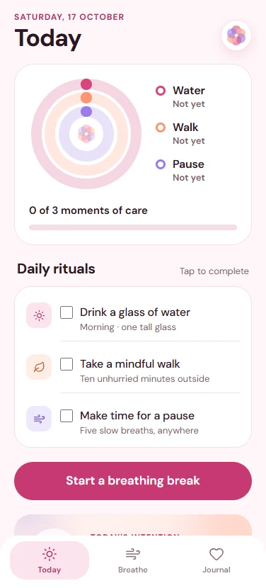 Bloom's Today screen.